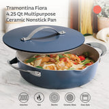 Fiora 4.25 Quart Multipurpose Ceramic Nonstick Pan