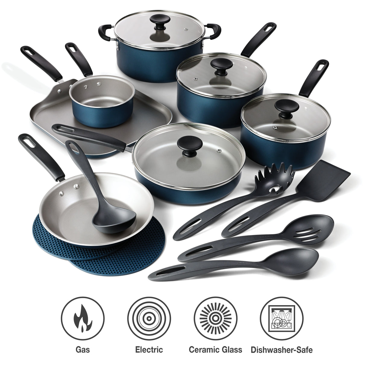 Primaware 18 Piece Nonstick Cookware Set