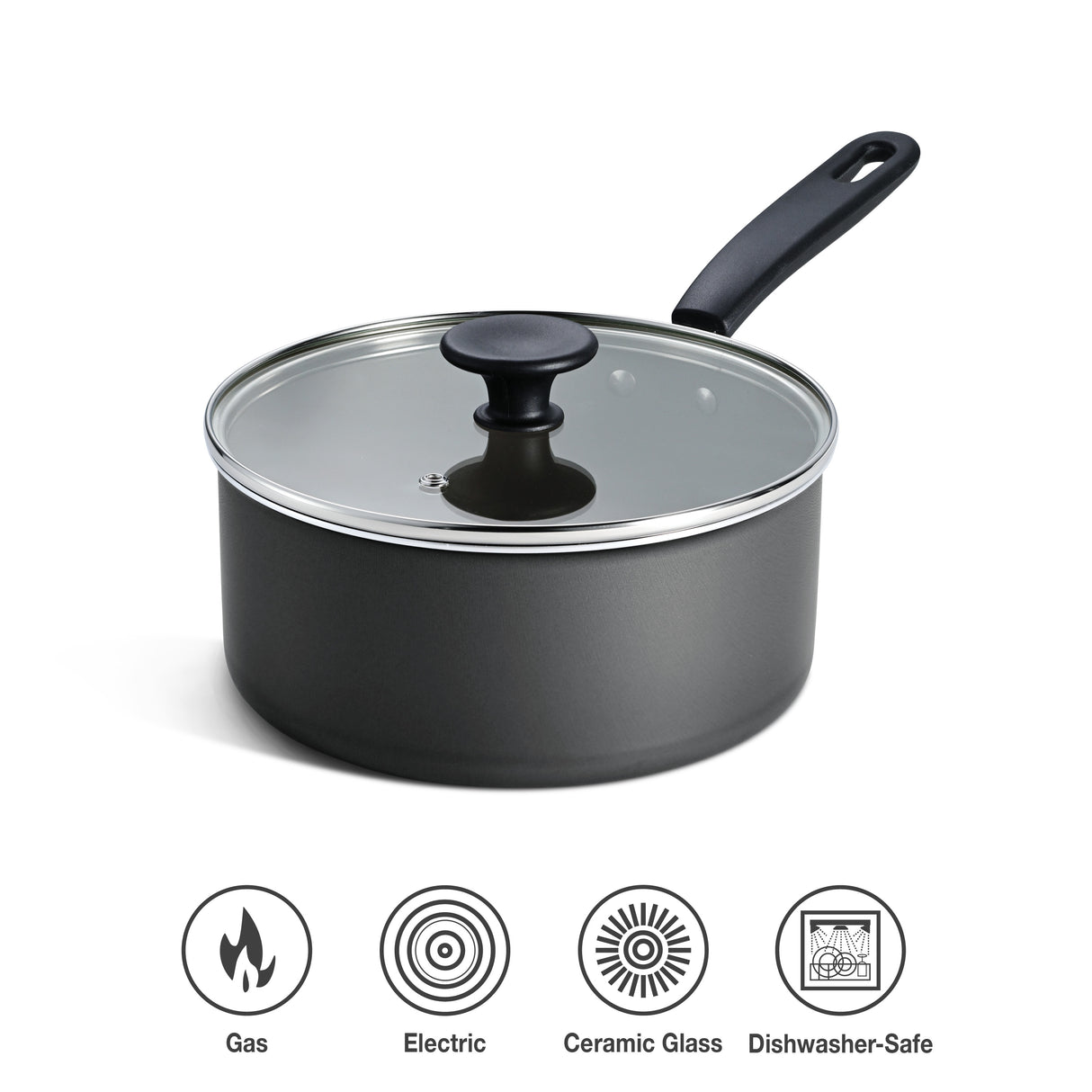 Primaware 3 Quart Nonstick Covered Sauce Pan