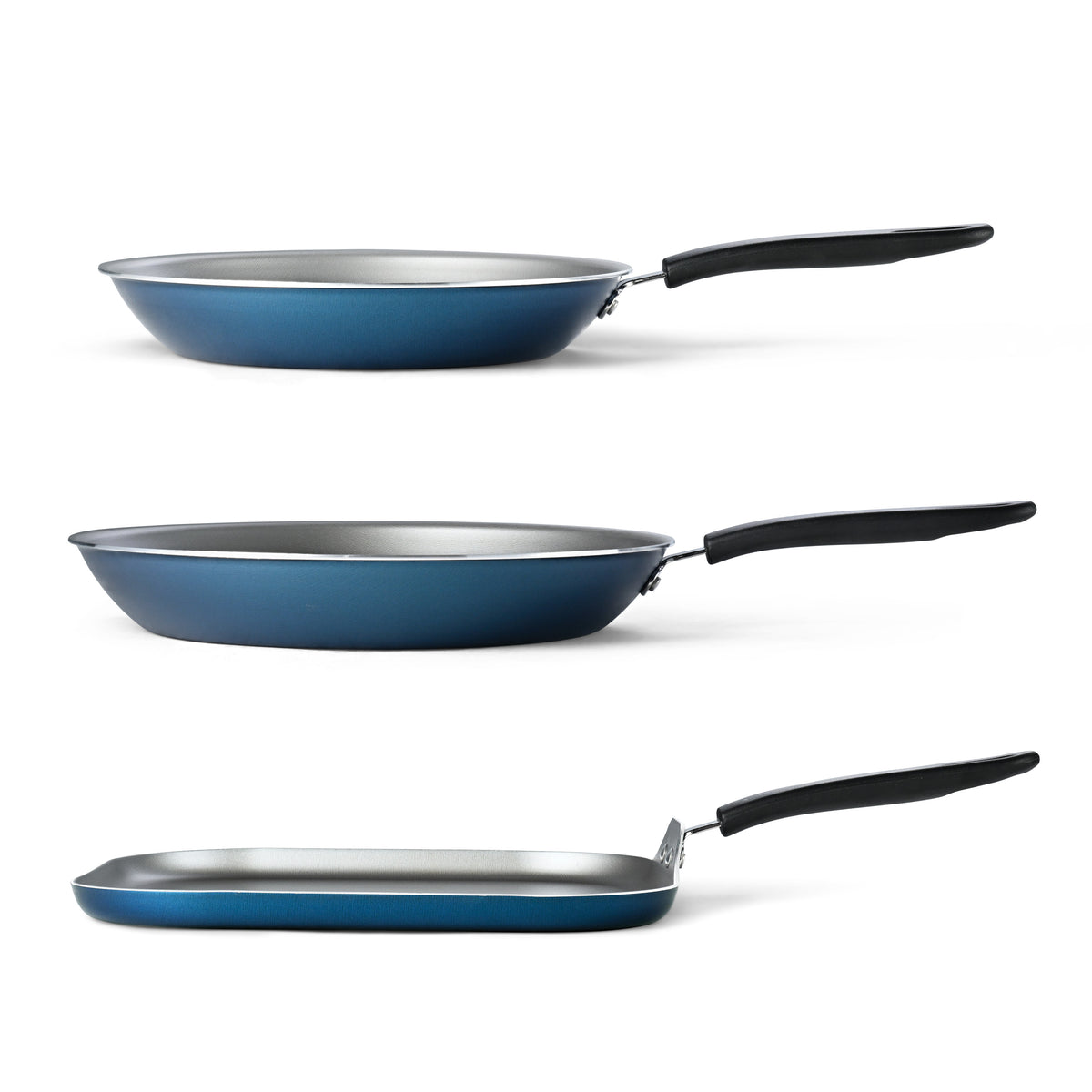 Primaware Straw Primaware 3 Piece Nonstick Sauté Pan and Griddle Set, 9.5 and 11 Inch ...