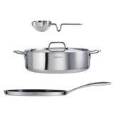 6.5 Quart Covered Casserole, 12 Inch Dosa Tawa & Tadka Set