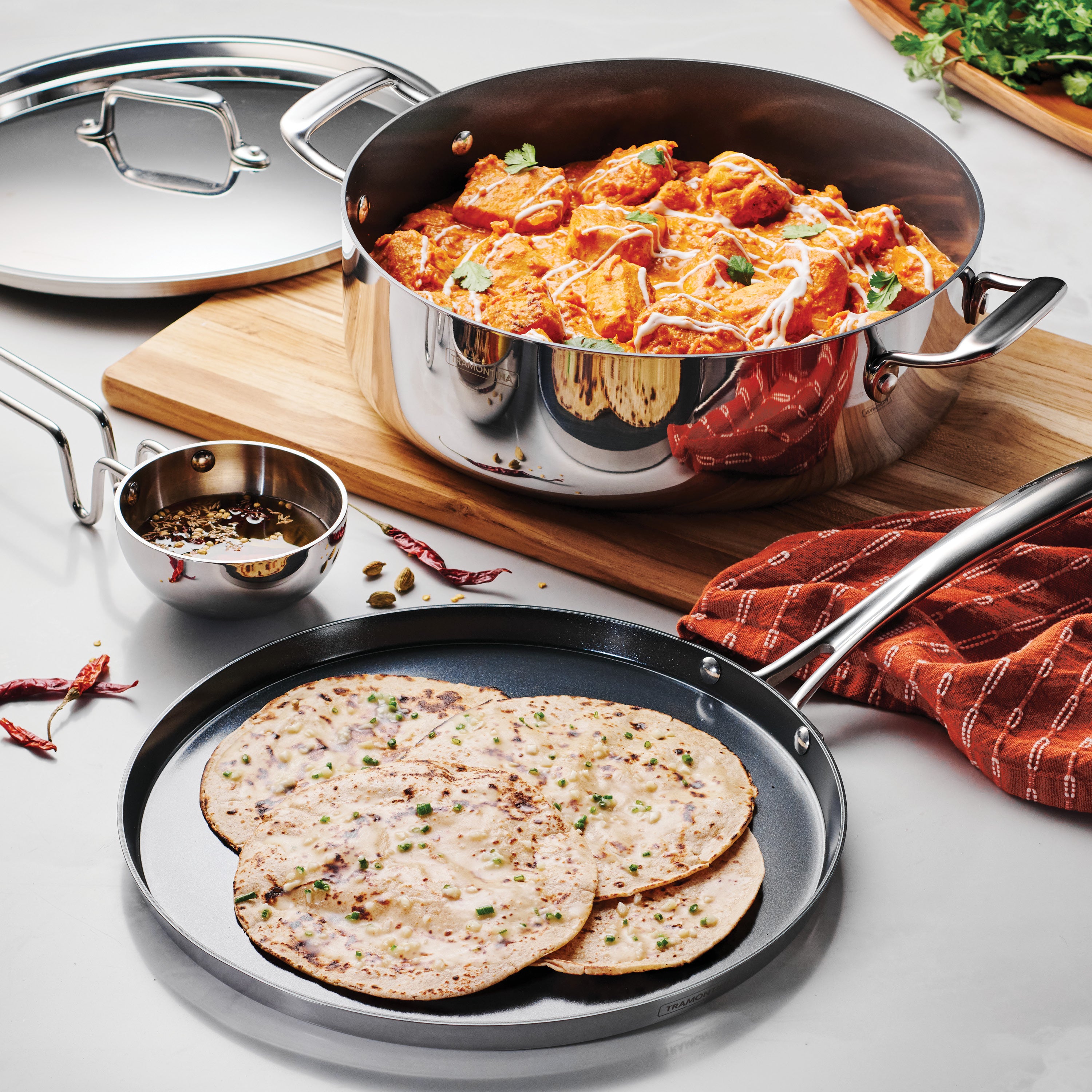 6.5 Quart Covered Casserole, 12 Inch Dosa Tawa & Tadka Set - Thumbnail 3