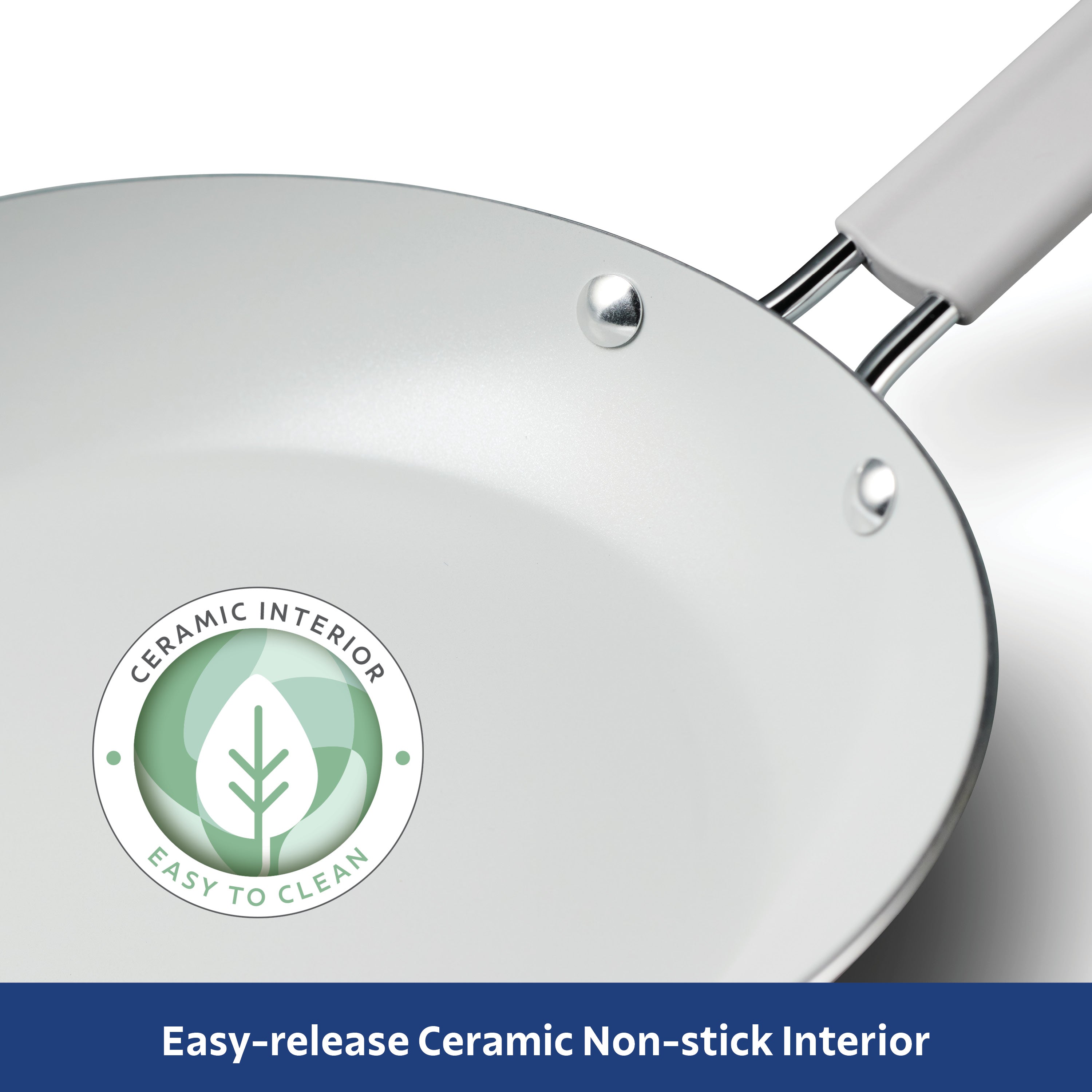3-Piece Ceramic Fry Pan & Griddle Set – Mint – Tramontina USA