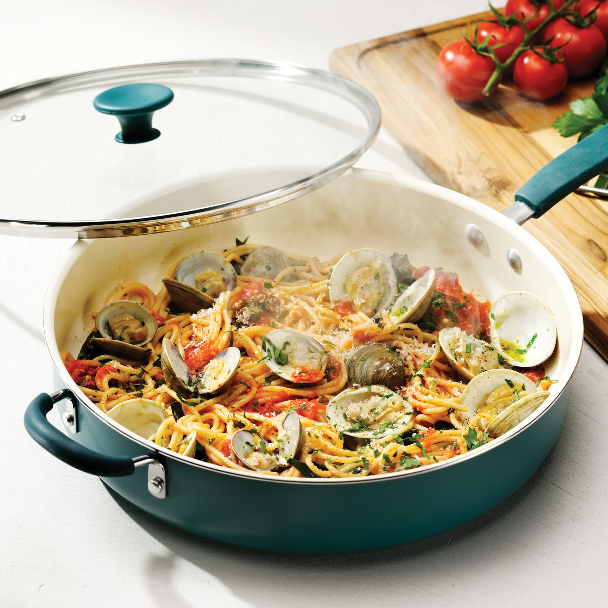 Ceramaware 5 Quart Ceramic Nonstick Covered Jumbo Cooker