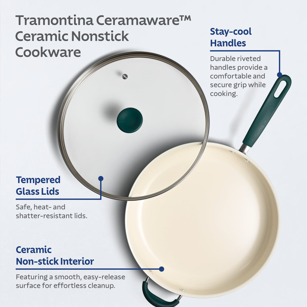 Ceramaware 5 Quart Ceramic Nonstick Covered Jumbo Cooker
