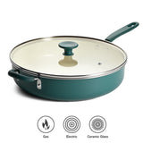 Ceramaware 5 Quart Ceramic Nonstick Covered Jumbo Cooker