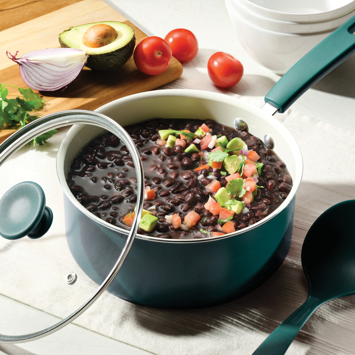 Ceramaware 3 Quart Ceramic Nonstick Covered Sauce Pan