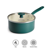 Ceramaware 3 Quart Ceramic Nonstick Covered Sauce Pan