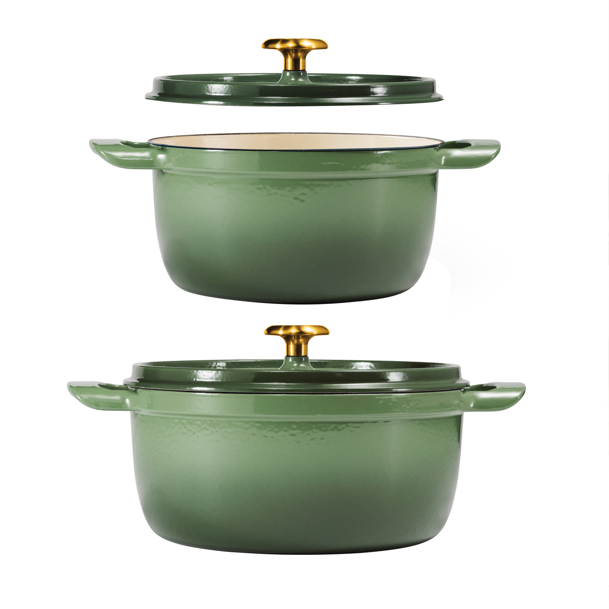 4-quart & 6-quart Enameled Cast Iron Round Dutch Oven Set