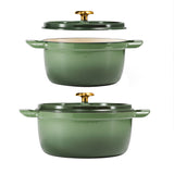 4-quart & 6-quart Enameled Cast Iron Round Dutch Oven Set