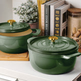 4-quart & 6-quart Enameled Cast Iron Round Dutch Oven Set