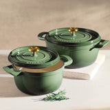 4-quart & 6-quart Enameled Cast Iron Round Dutch Oven Set