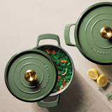 4-quart & 6-quart Enameled Cast Iron Round Dutch Oven Set