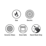 12 Inch Enameled Cast Iron Skillet with Lid