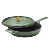 12 Inch Enameled Cast Iron Skillet with Lid