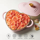 3 Quart Heart Shape Enameled Cast Iron Dutch Oven