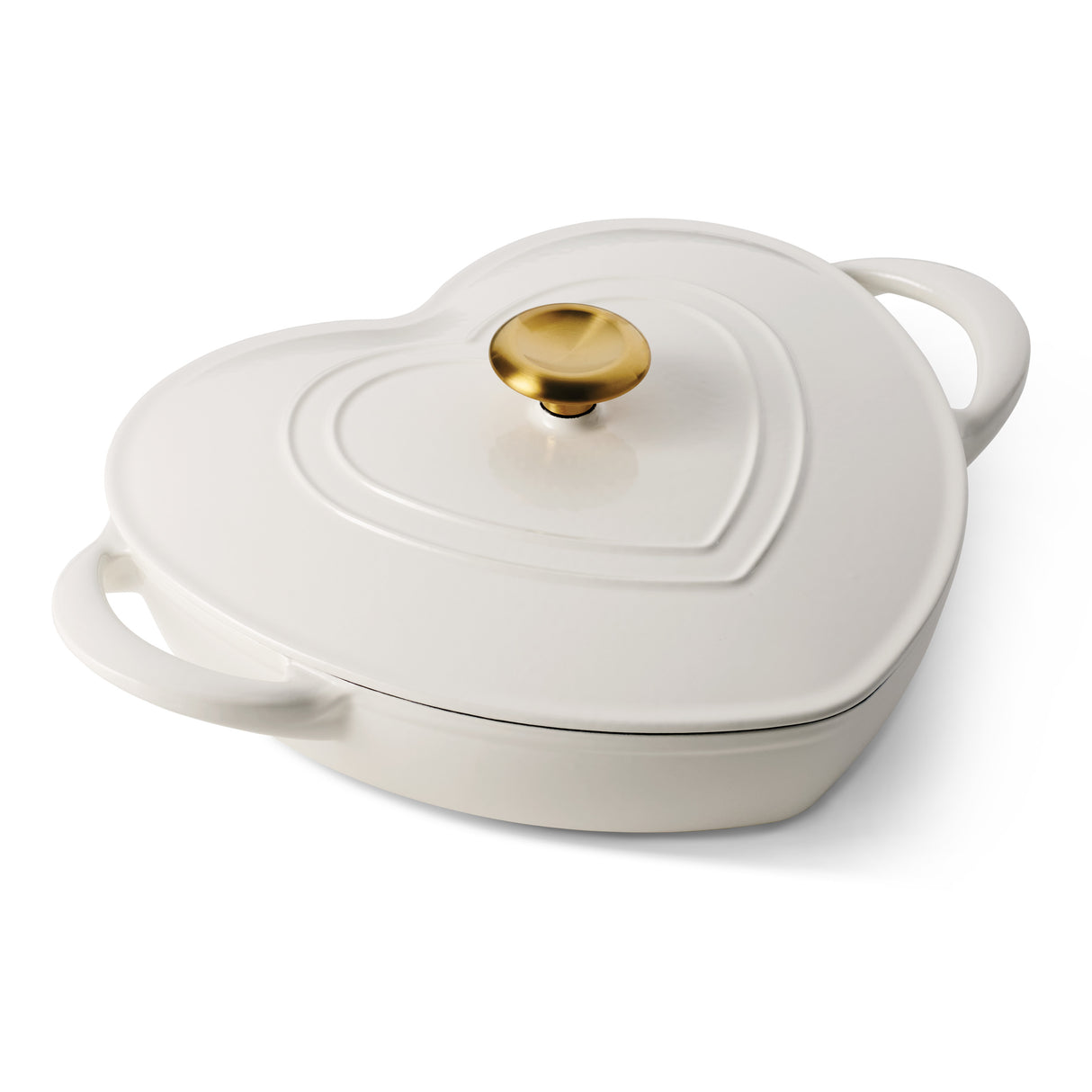 3 Quart Heart Shape Enameled Cast Iron Dutch Oven