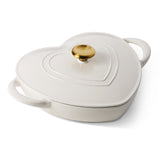 3 Quart Heart Shape Enameled Cast Iron Dutch Oven