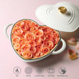 3 Quart Heart Shape Enameled Cast Iron Dutch Oven