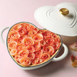 3 Quart Heart Shape Enameled Cast Iron Dutch Oven