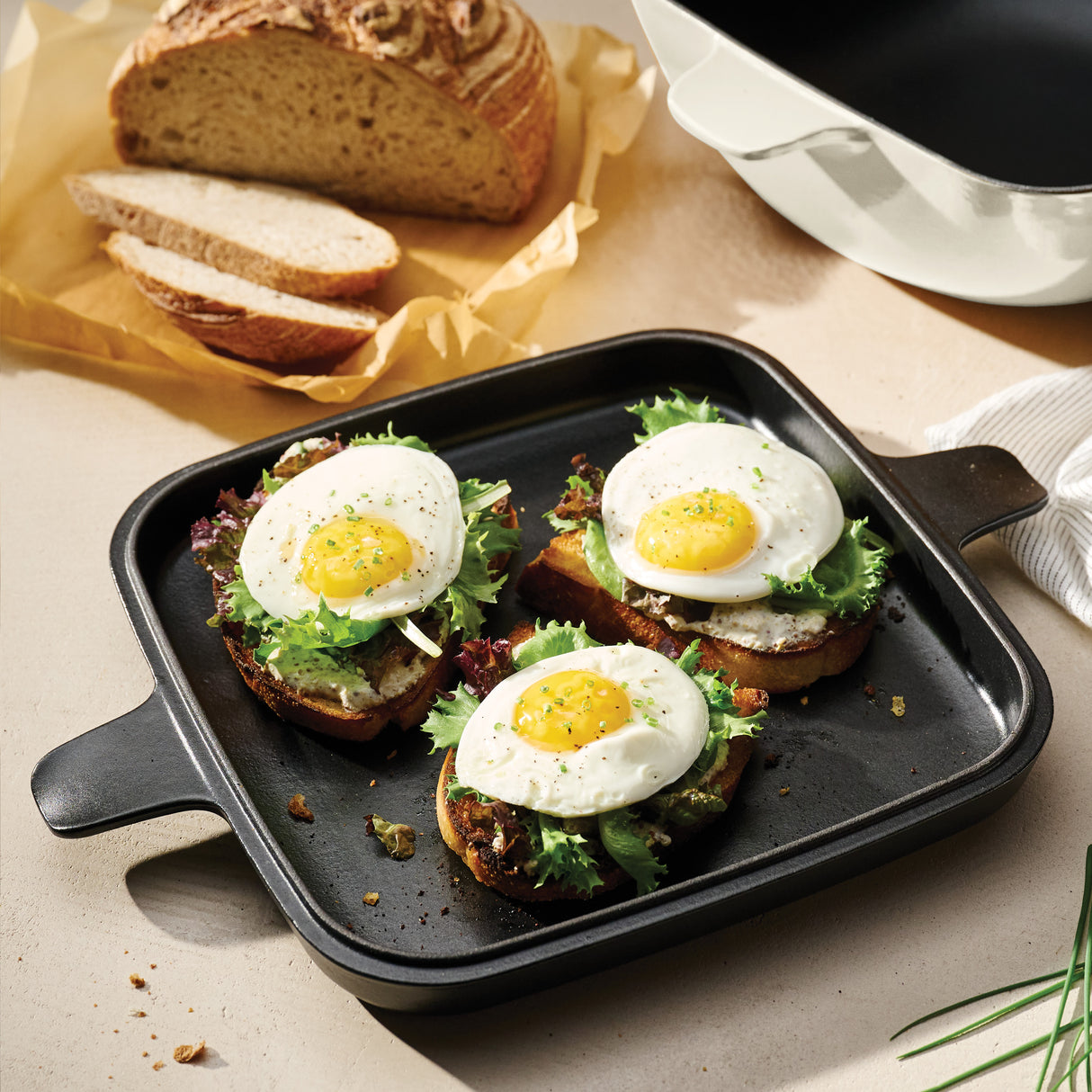 Cultura 6.5 Quart Enameled Cast Iron Multi-Cooker with Reversible Lid