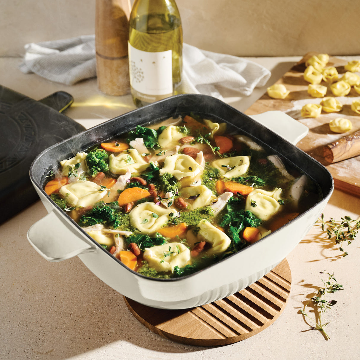 Cultura 6.5 Quart Enameled Cast Iron Multi-Cooker with Reversible Lid