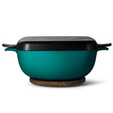 Cultura 6.5 Quart Enameled Cast Iron Multi-Cooker with Reversible Lid