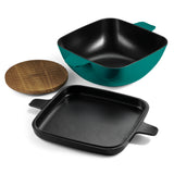 Cultura 6.5 Quart Enameled Cast Iron Multi-Cooker with Reversible Lid