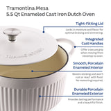 Mesa 5.5 Quart Enameled Cast Iron Dutch Oven