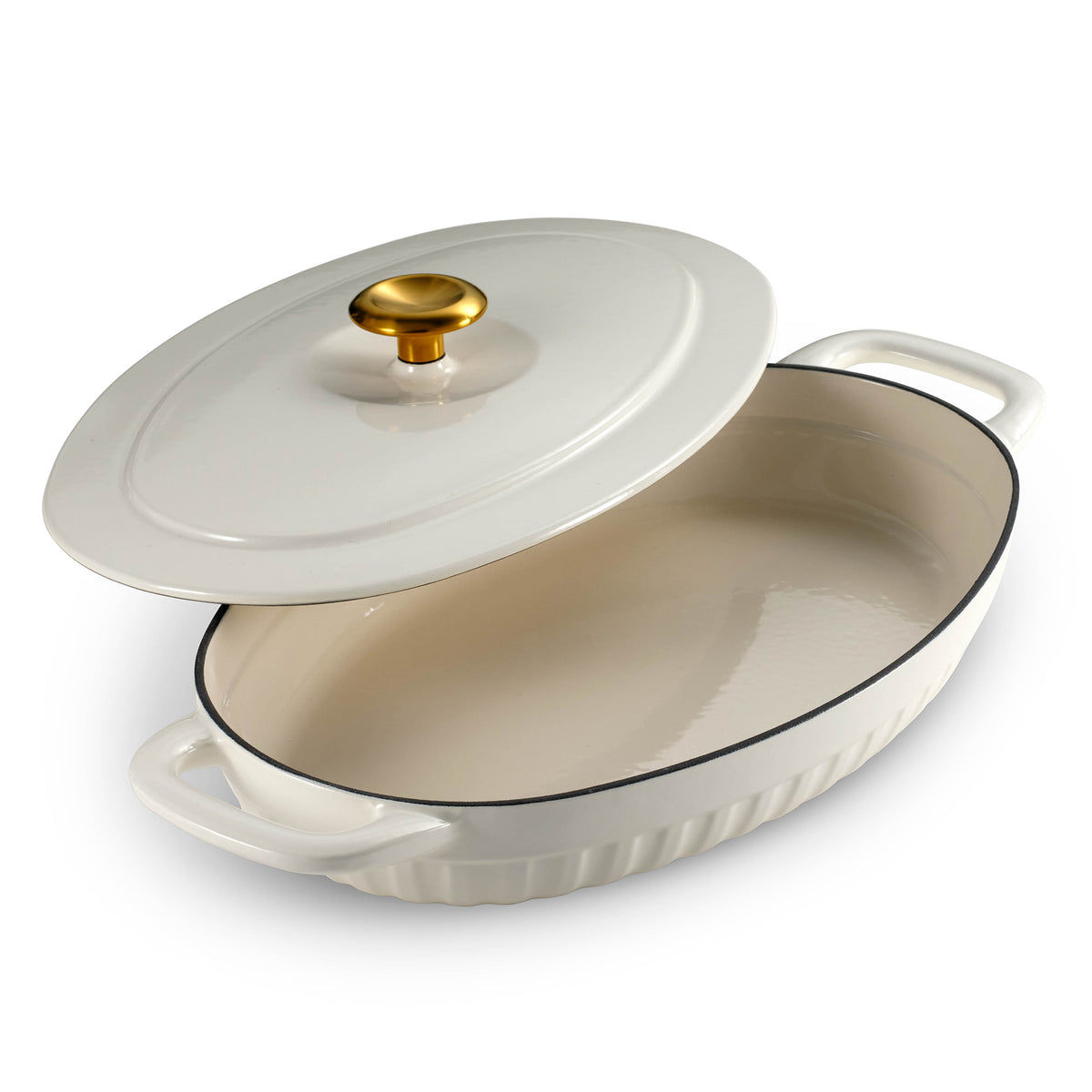 2 Piece Cast Iron Au Gratin Dish