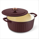 7 Quart Fluted Enameled Cast Iron Dutch Oven