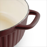 7 Quart Fluted Enameled Cast Iron Dutch Oven