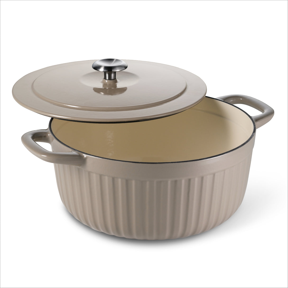 7 Quart Fluted Enameled Cast Iron Dutch Oven