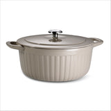 7 Quart Fluted Enameled Cast Iron Dutch Oven