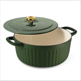 7 Quart Fluted Enameled Cast Iron Dutch Oven