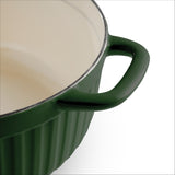 7 Quart Fluted Enameled Cast Iron Dutch Oven