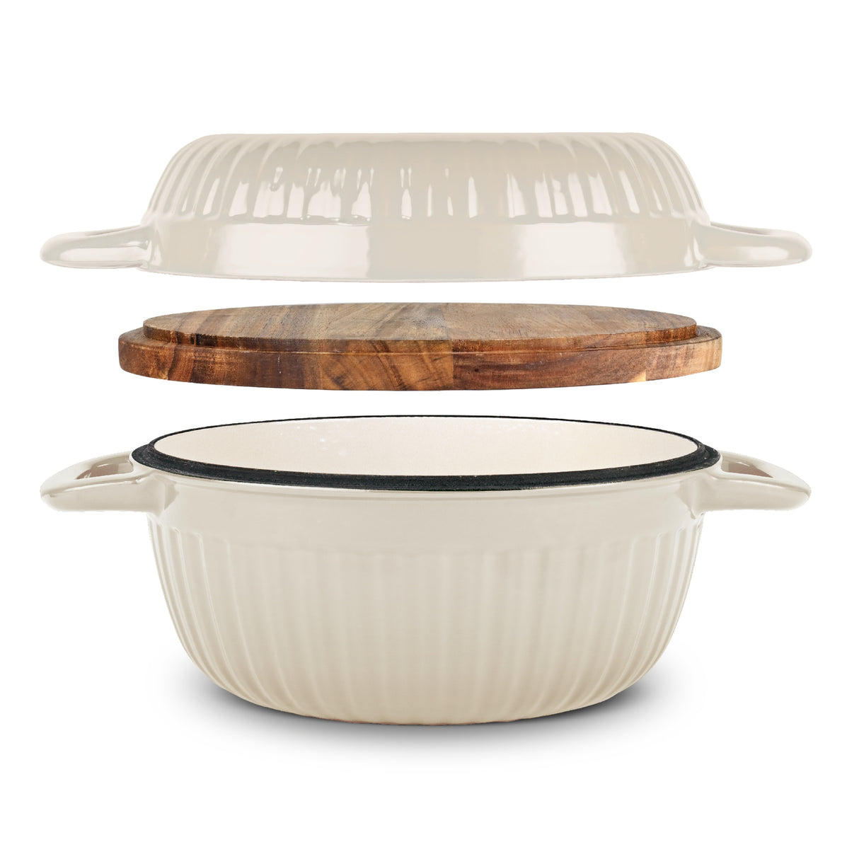 3-in-1 Enameled Cast Iron Multi-Oven with Trivet