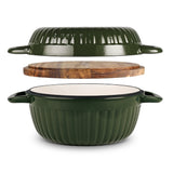 3-in-1 Enameled Cast Iron Multi-Oven with Trivet