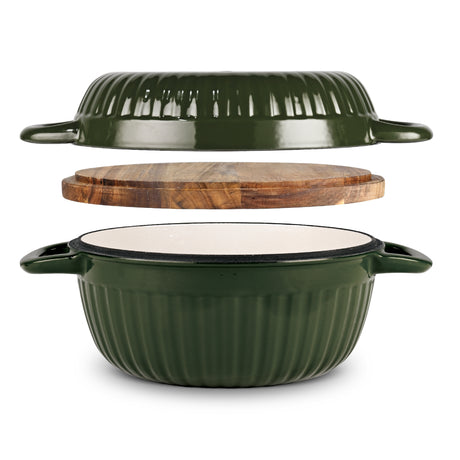 3-in-1 Enameled Cast Iron Multi-Oven with Trivet