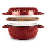 3-in-1 Enameled Cast Iron Multi-Oven with Trivet