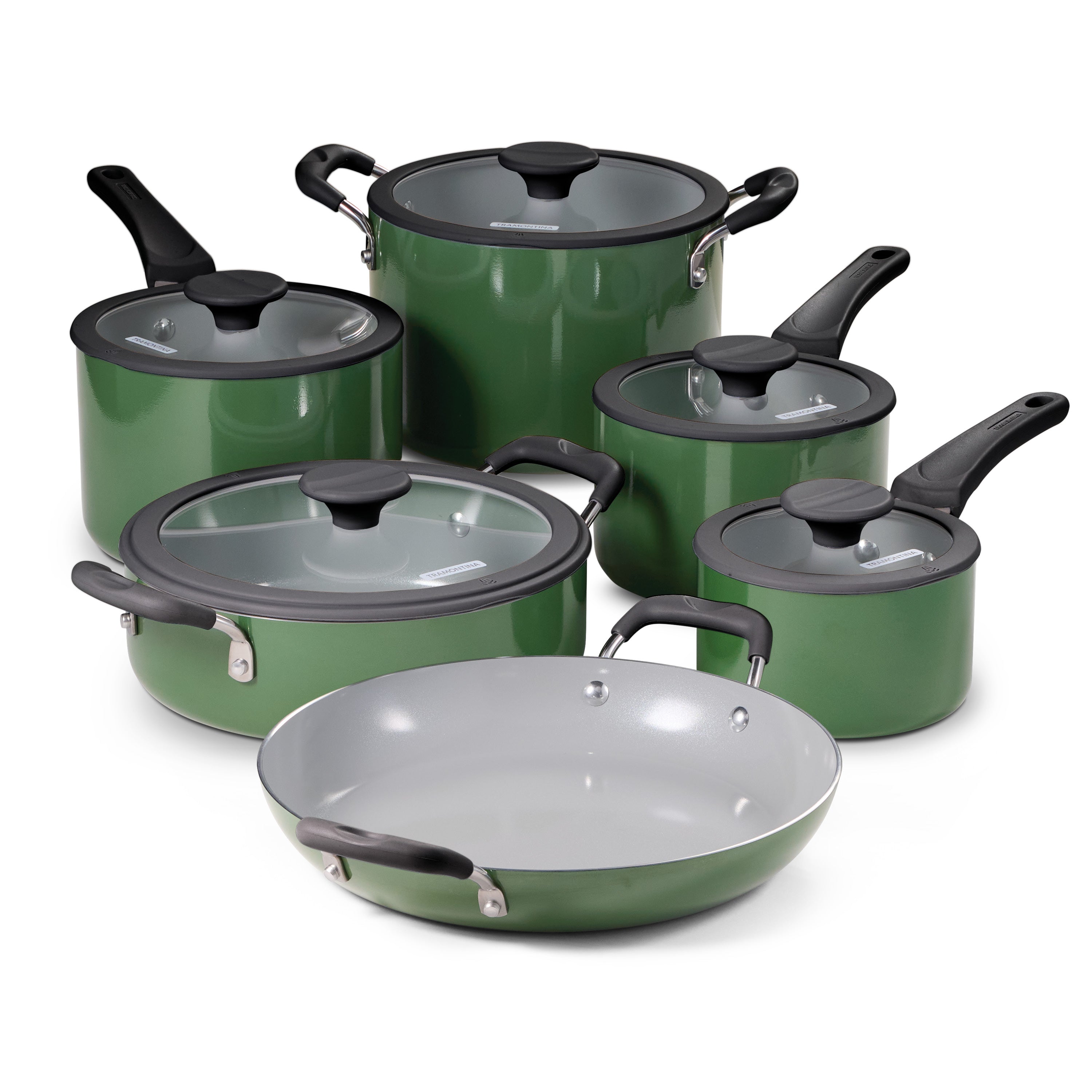 Tramontina Nesting Ceramic Nonstick Cookware Set - Thumbnail 4