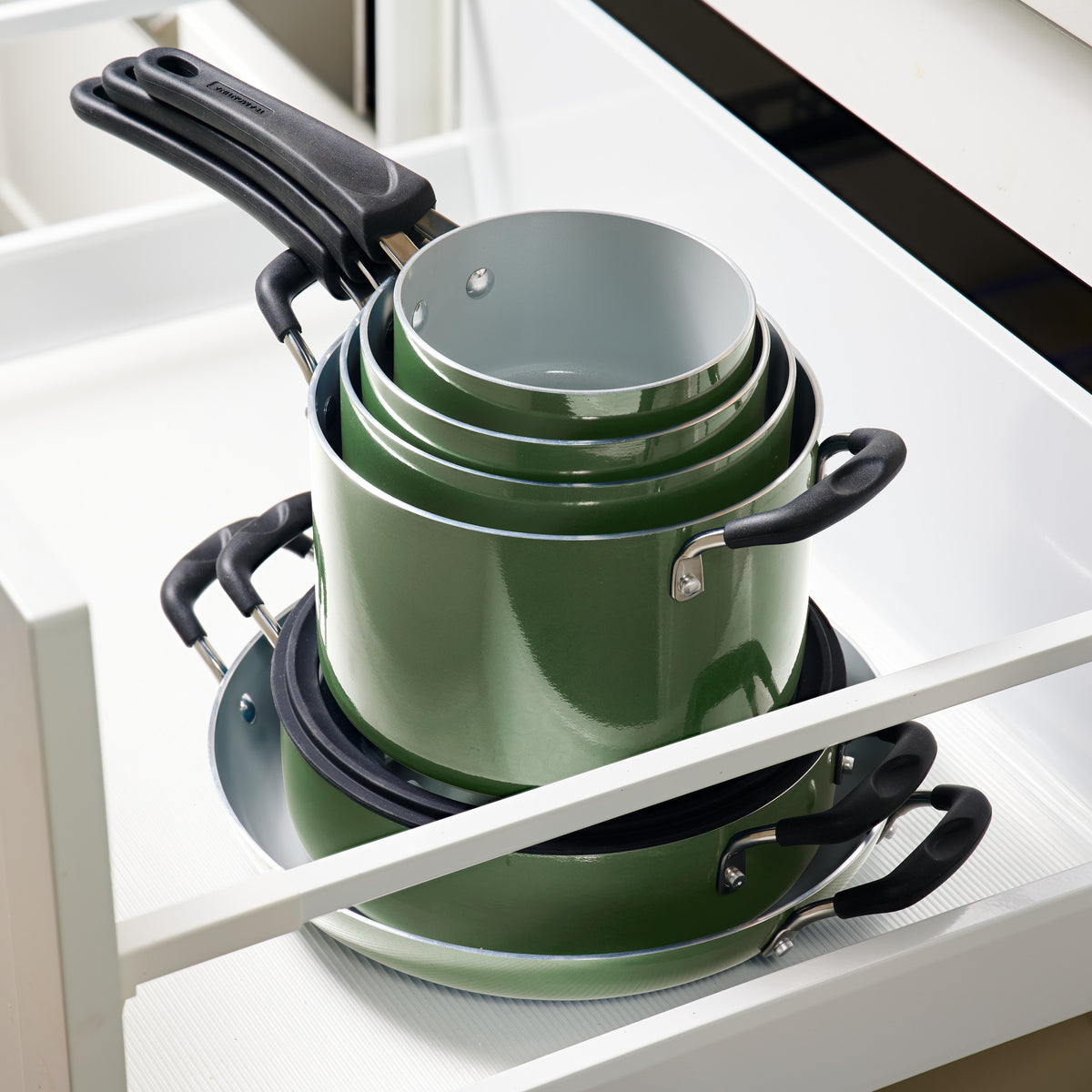 Nesting 11 Piece Ceramic Nonstick Cookware Set