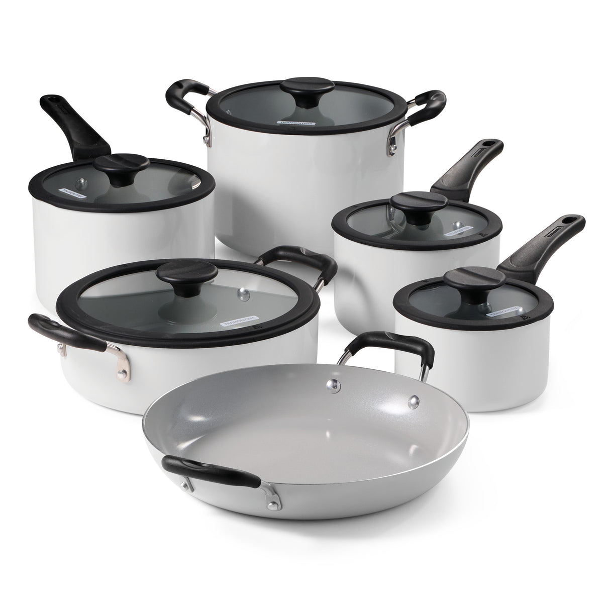 Nesting 11 Piece Ceramic Nonstick Cookware Set