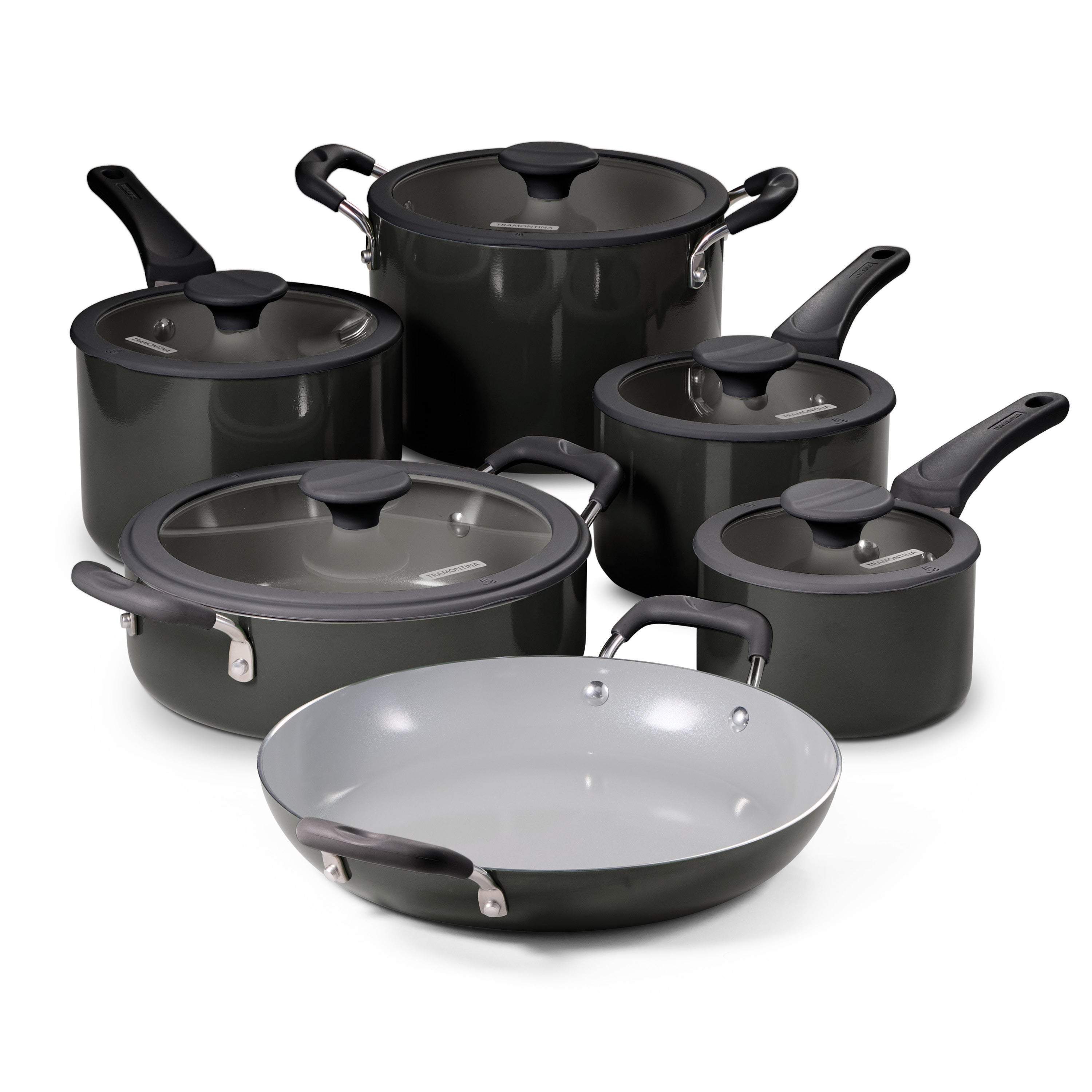Tramontina Nesting Ceramic Nonstick Cookware Set - Thumbnail 5