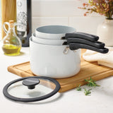 Nesting 6 Piece Ceramic Nonstick Cookware Set