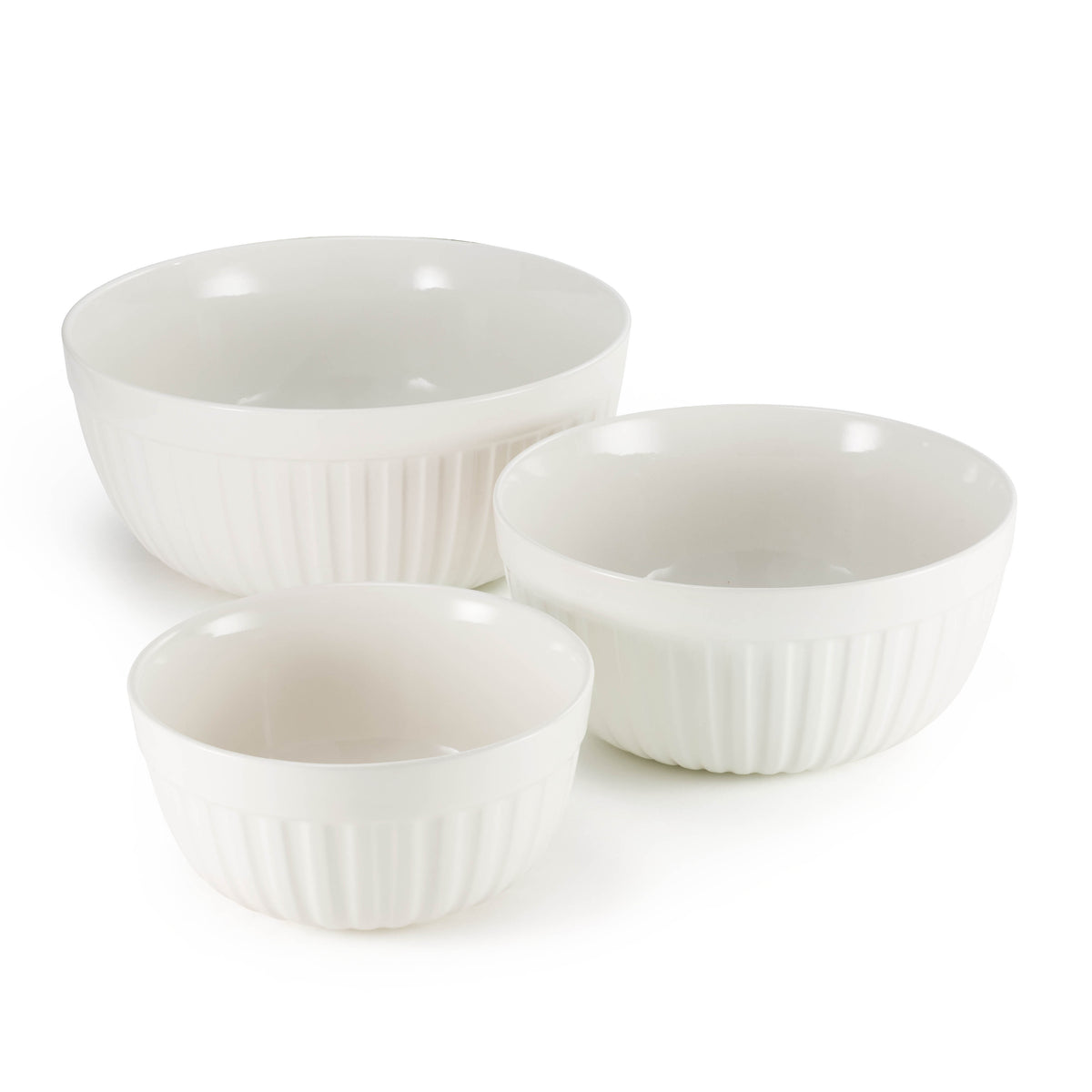 3-Piece Stoneware Mixing Bowl Set