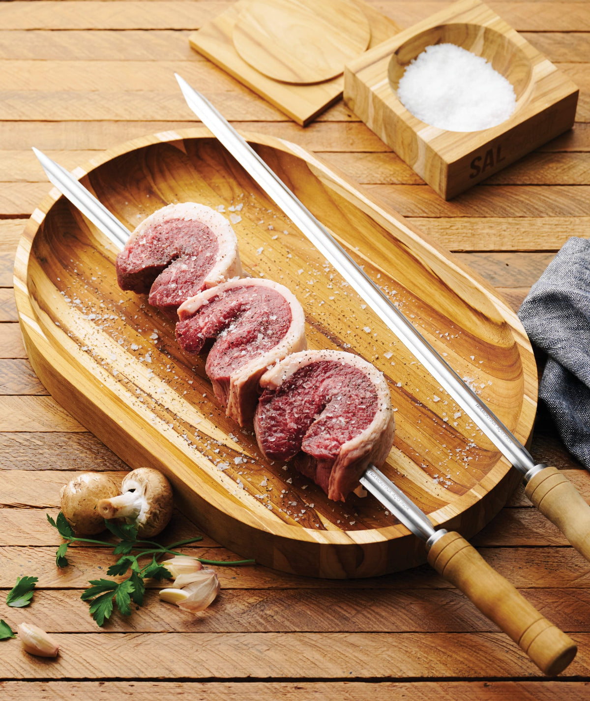 Churrasco BBQ Teak Wood Serving Platter