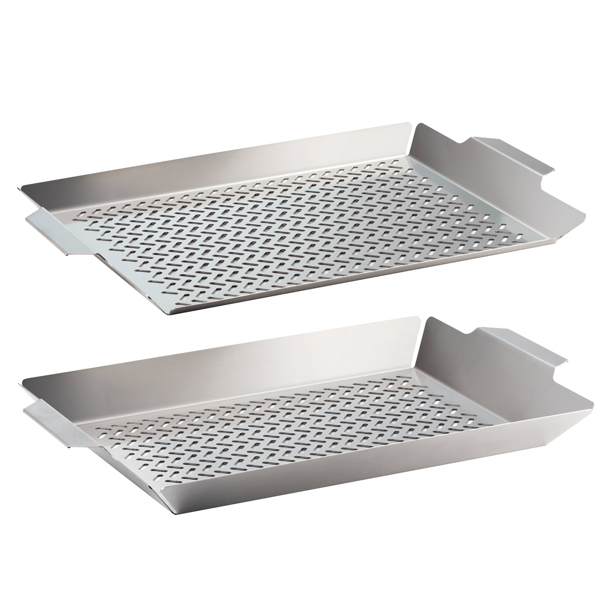 2 Piece Outdoor Roasting Grill Pan Set