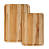 2 Piece Teak Wood Cutting Board Set