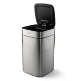 3.17 Gallon Stainless Steel Square Sensor Bin with SS Capped Lid
